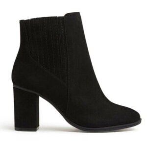 SCHUTZ Fabricia Chelsea Ankle Boot in Black Suede